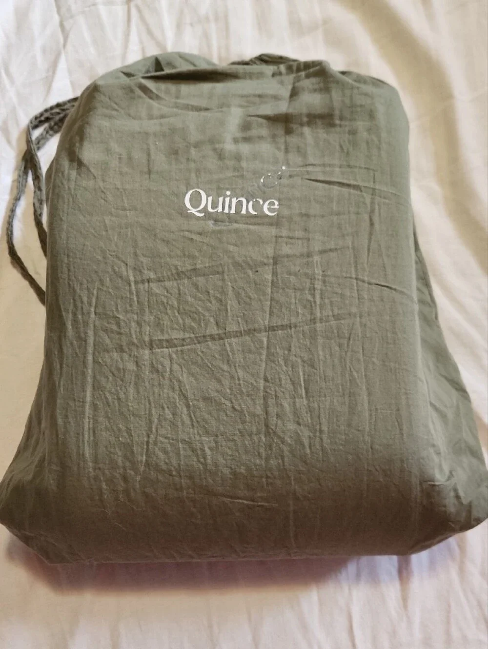 Quince Organic Luxe Honeycomb King Duvet Cover And Shams Set In Olive